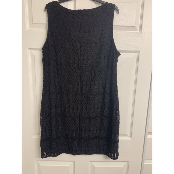 Tiana B. XXL Lace Scoop Neck Midi Sheath Dress Boho Grunge Black - Picture 3 of 9